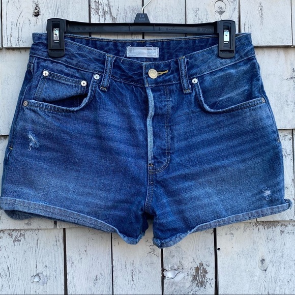 Zara Vintage Collection High Rise Button Fly Shorts - Picture 1 of 5